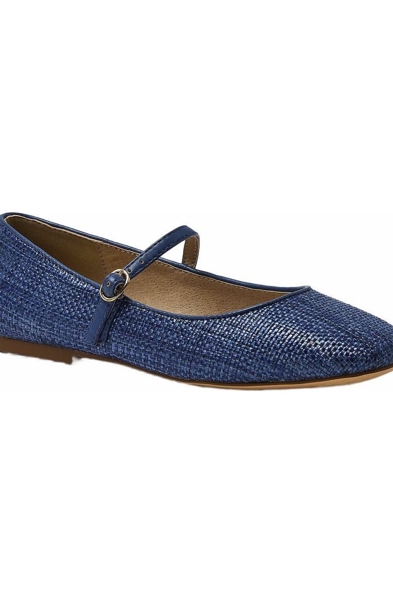 Lands' End Classic Raffia Mary Jane Flats, Alternate, color, Mediterranean Blue