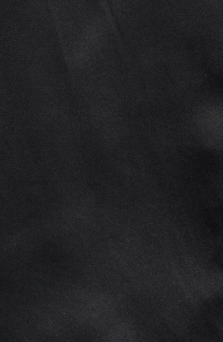 FRAME Split Front Crop Silk Camisole, Alternate, color, Black