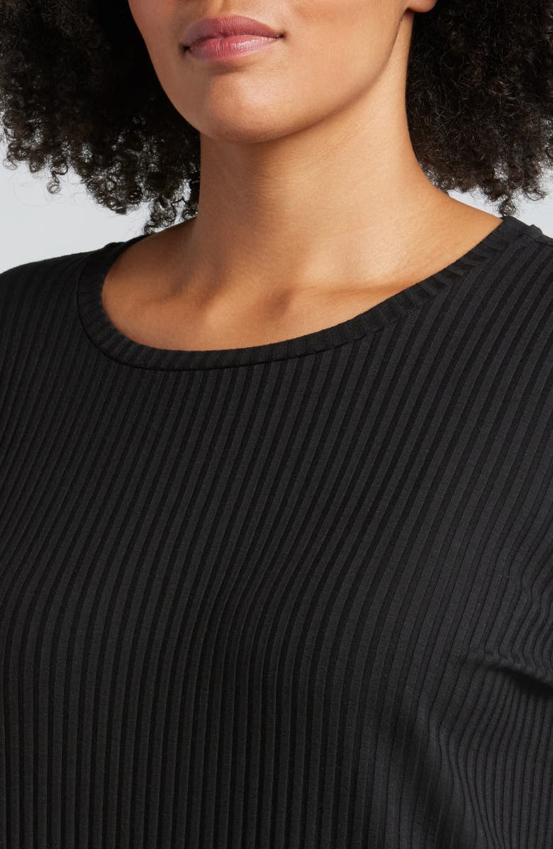 Eileen Fisher Long Sleeve Rib Dress, Alternate, color, 