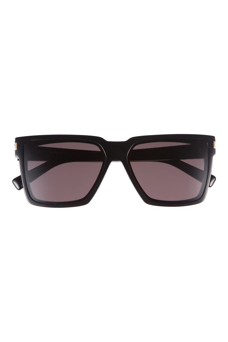 59mm Square Sunglasses, Main, color, BLACK BLACK GREY