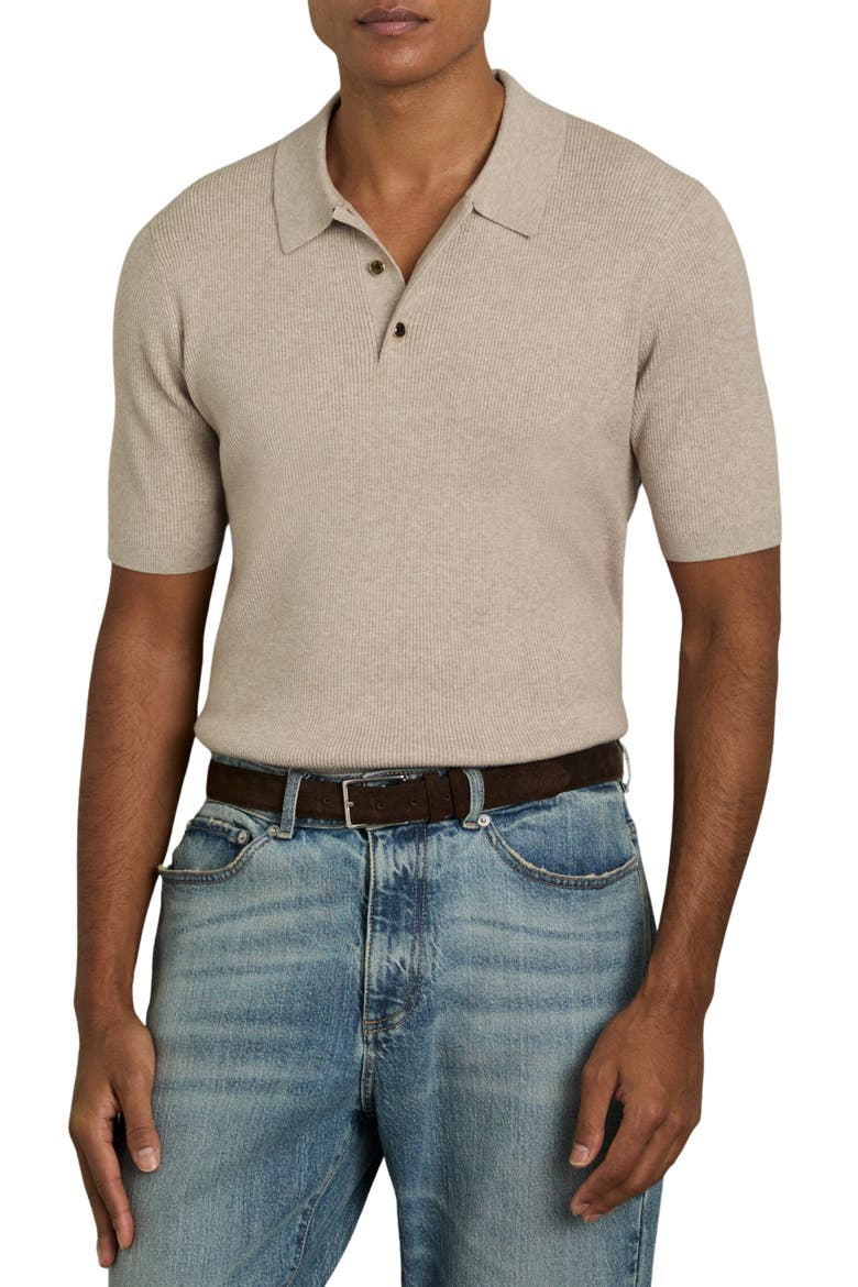 Berch Rib Polo, Main, color, OATMEAL