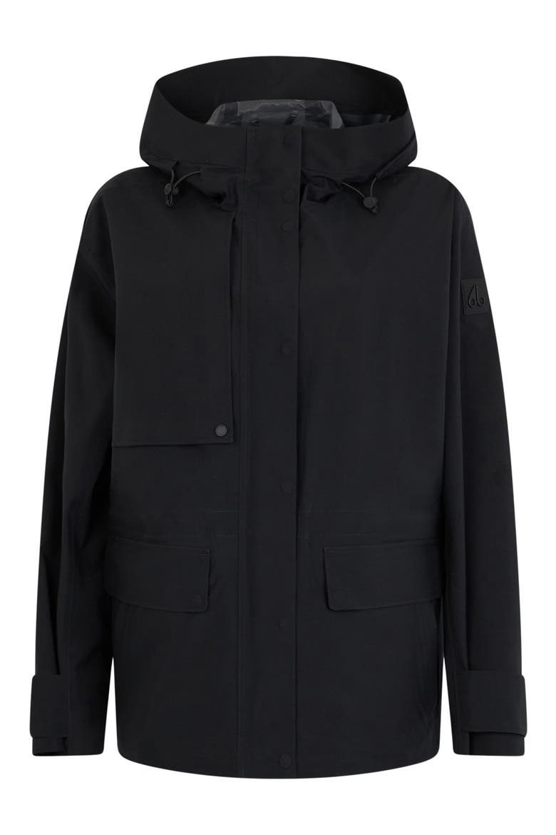 Laurier Waterproof Ripstop Jacket, Alternate, color, BLACK