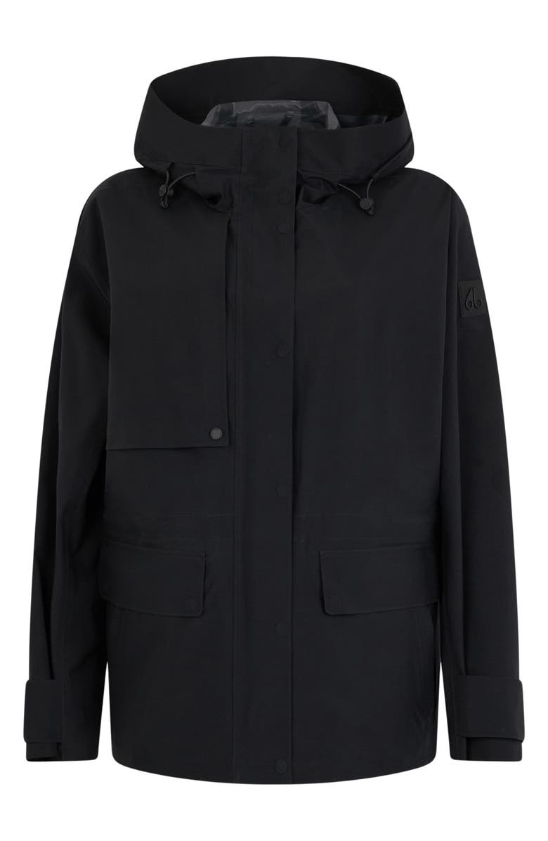 Moose Knuckles Laurier Waterproof Ripstop Jacket, Alternate, color, Black