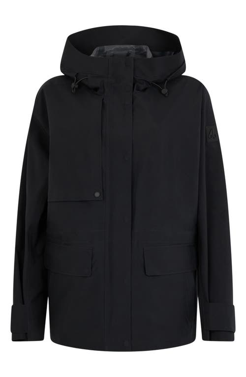 Moose Knuckles Laurier Waterproof Ripstop Jacket In Black