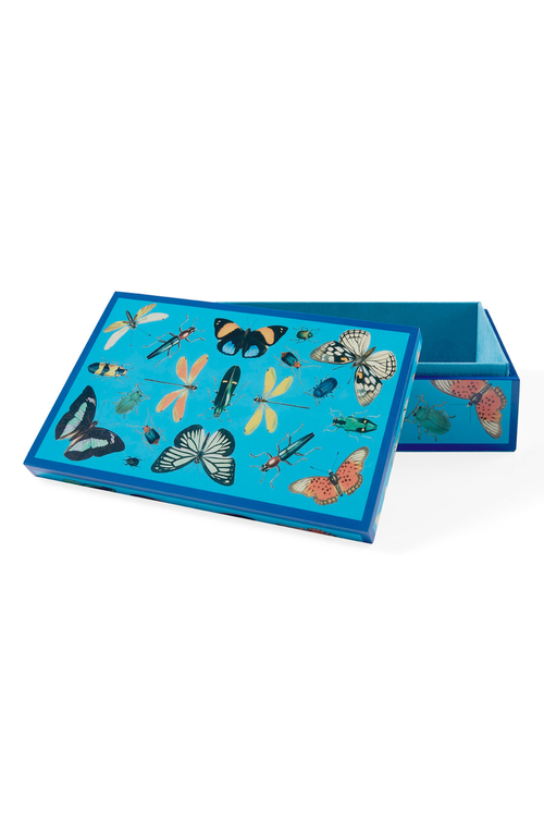 Jonathan Adler Large Lacquer Box In Blue
