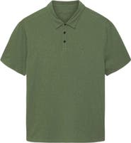 John Varvatos Victor Embroidered Peace Sign Organic Cotton Slub Polo