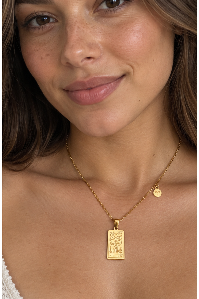 Zodiac Constellation Pendant Necklace, Alternate, color, Aries