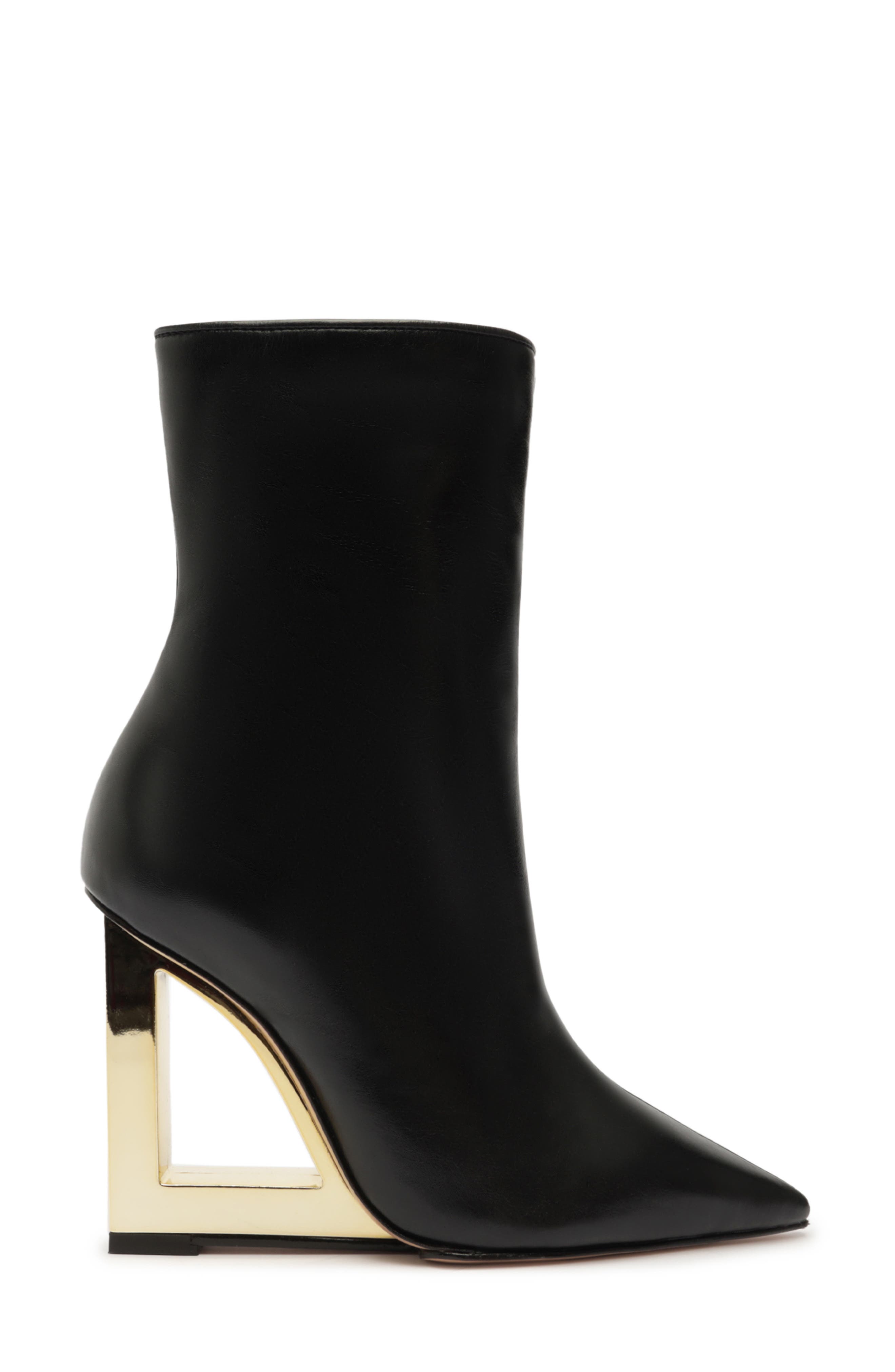Schutz Filipa Pointed Toe Wedge Bootie, Alternate, color, 