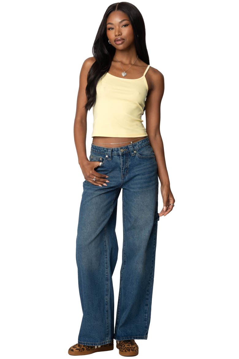 Deanna Stretch Cotton Crop Camisole, Alternate, color, YELLOW