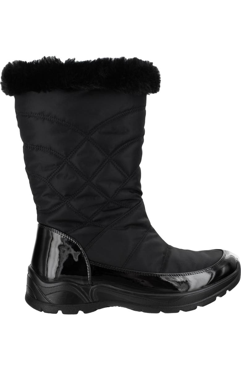 EASY STREET Cuddle Faux Fur Waterproof Boot, Alternate, color, Black Nylon