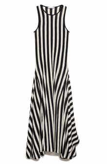 MANGO Asymmetric Sleeveless Knit Maxi Dress