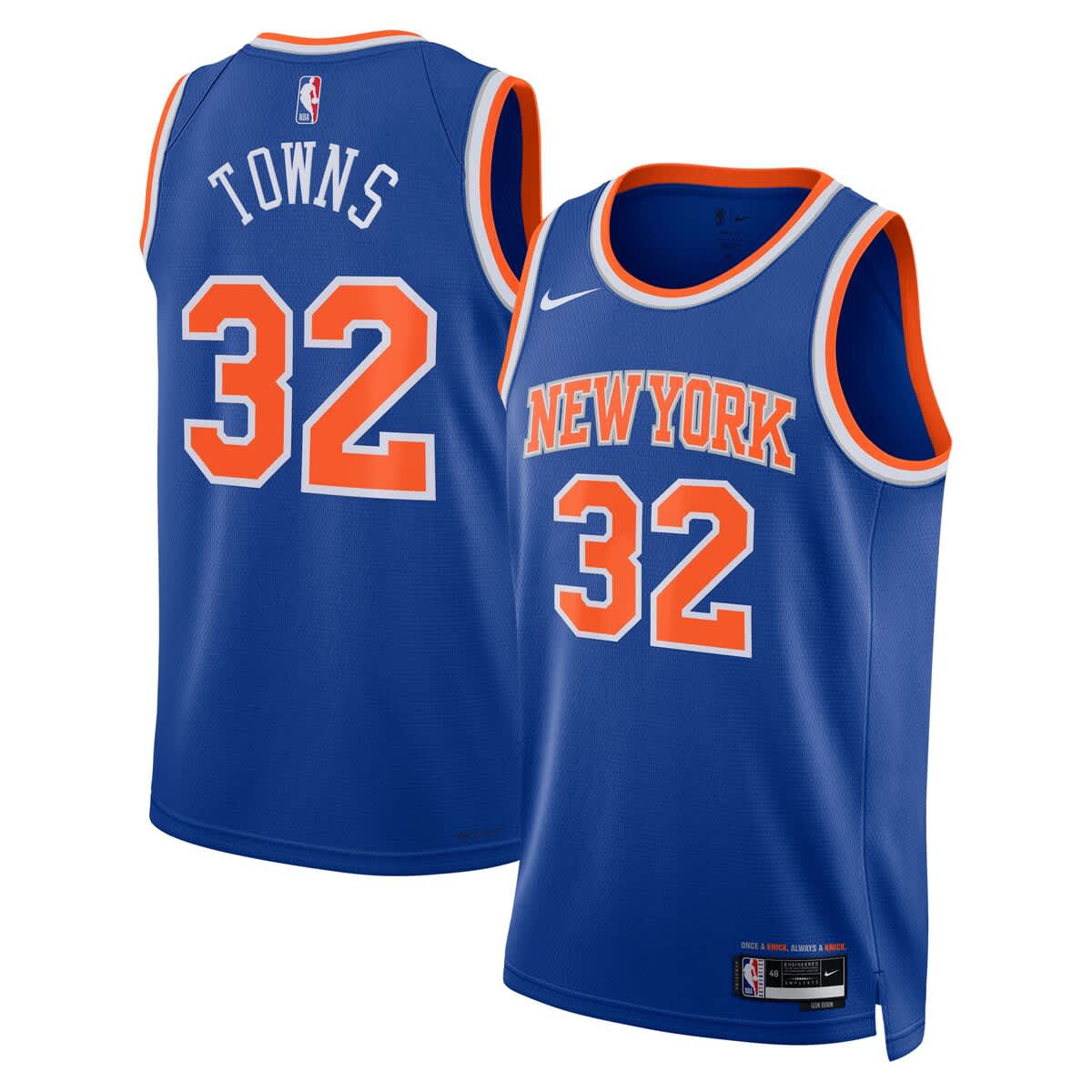 Unisex Nike Karl-Anthony Towns Blue New York Knicks Swingman