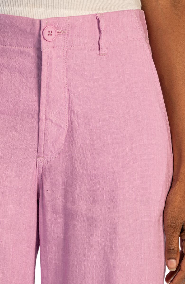 KUT from the Kloth Meg High Waist Wide Leg Linen Blend Pants, Alternate, color, 