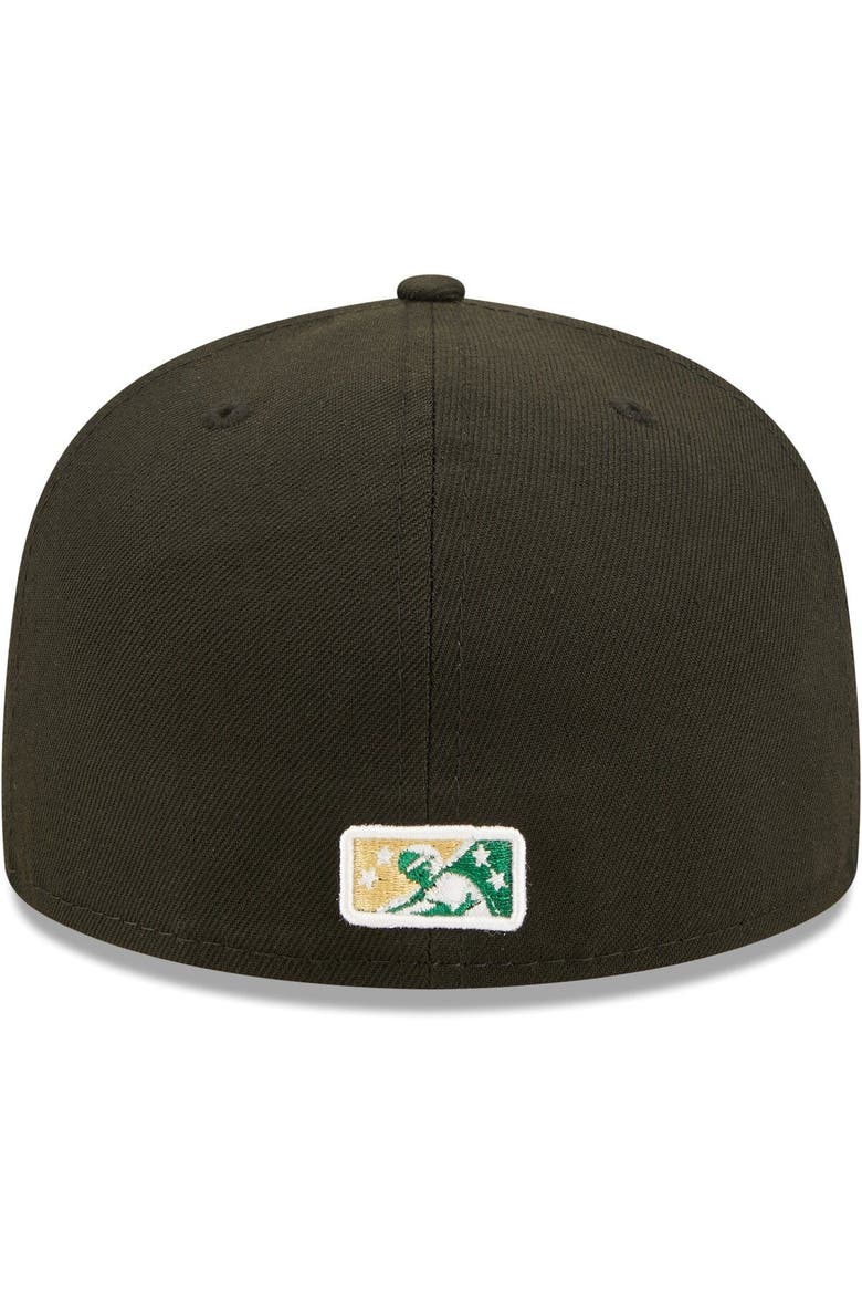 Men's New Era Black Augusta GreenJackets Authentic Collection Team Alternate 59FIFTY Fitted Hat, Alternate, color, Black