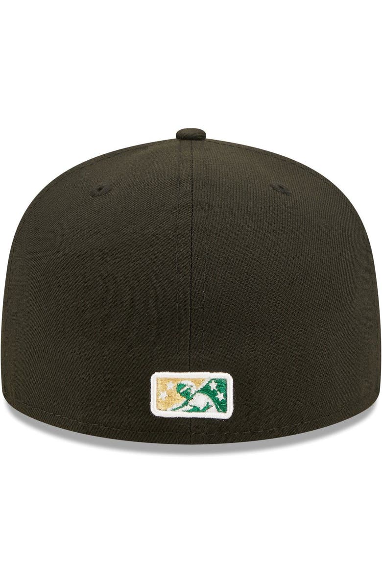 New Era Men's New Era Black Augusta GreenJackets Authentic Collection Team Alternate 59FIFTY Fitted Hat, Alternate, color,