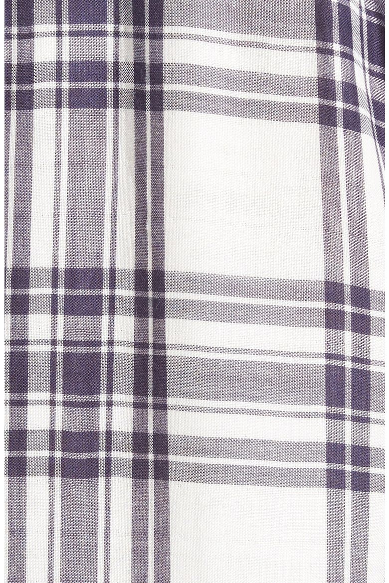 'Kendra' Plaid Shirt, Alternate, color, WHITE/ INDIGO