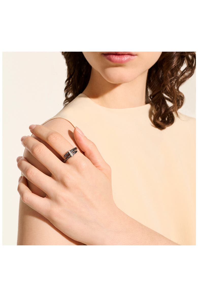 Spear Wrap Ring, Diamonds, Alternate, color, DARK STERLING SILVER