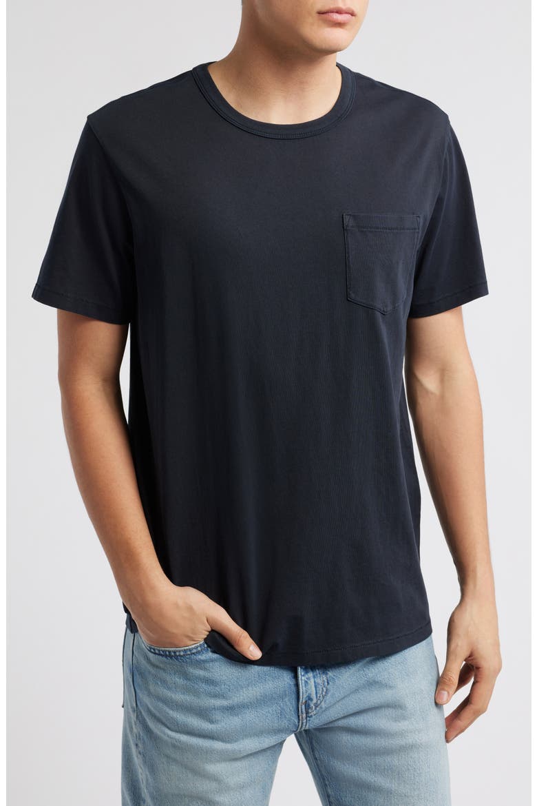 Lived in Cotton Pocket T-Shirt, Main, color, BLACK FADED