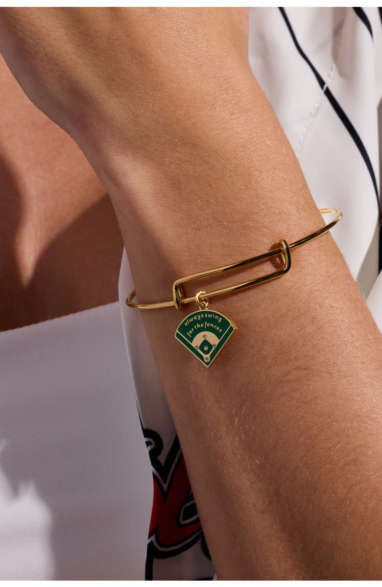 Alex and Ani "Always Swing for the Fences" Charm Bangle, Alternate, color, 