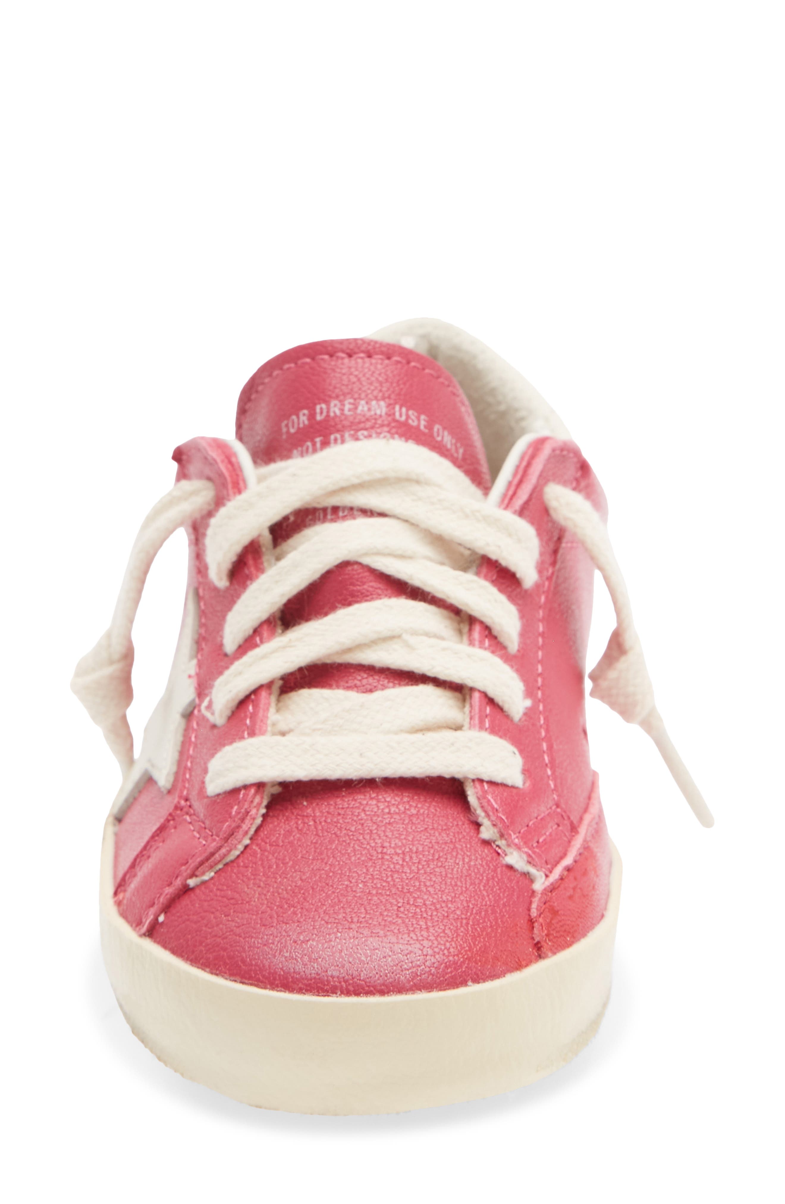 Kids' Super-Star Sneaker, Alternate, color, HOT PINK/ CREAM
