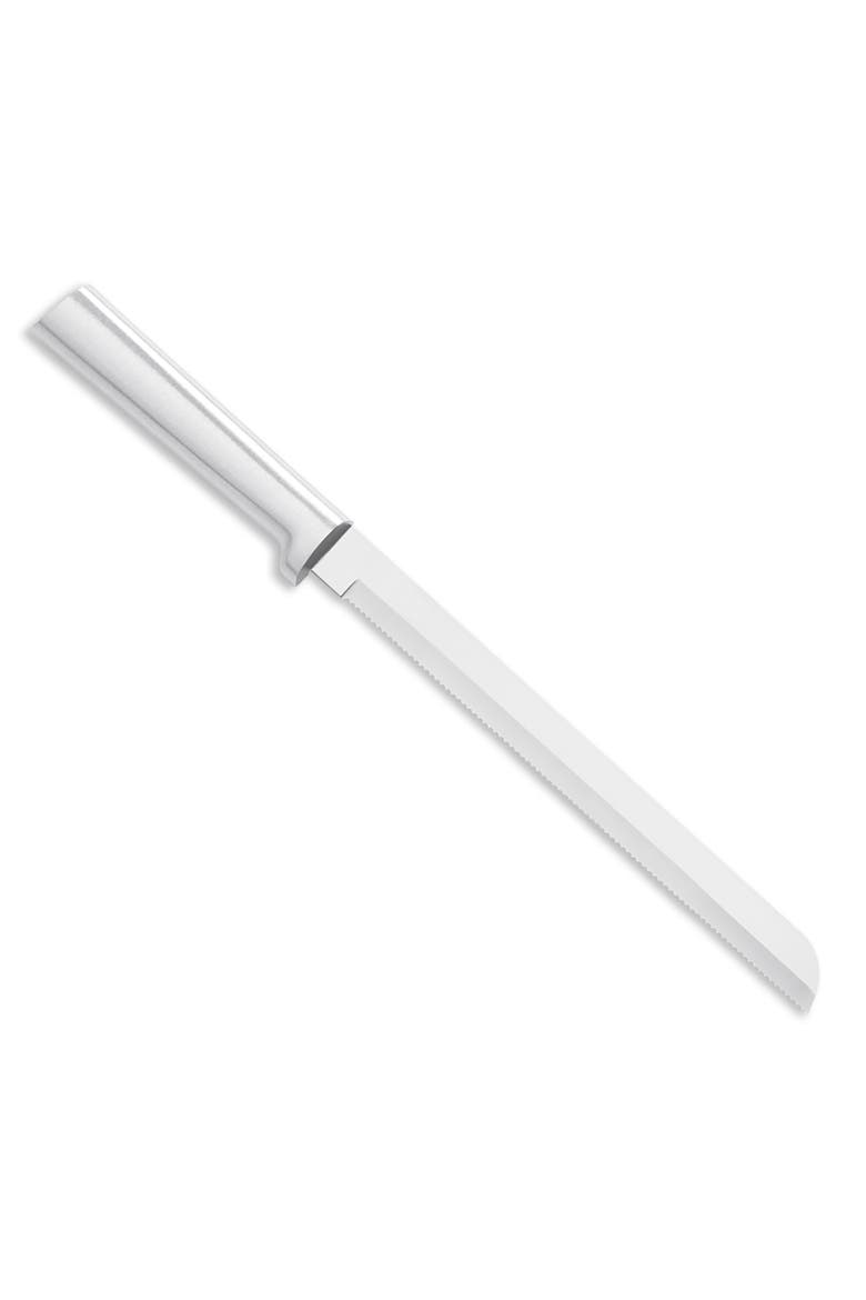 Cutlery 8-Inch Bread Knife Stainless Steel Serrated Blade, Aluminum Handle, Main, color, Silver