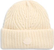 Moncler Logo Patch Virgin Wool & Cashmere Beanie