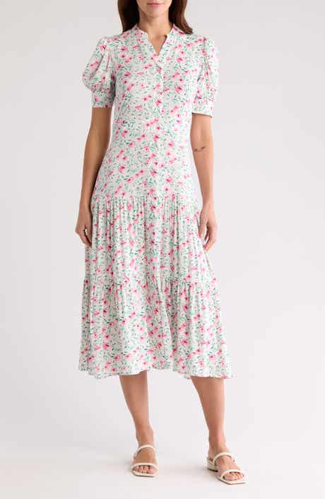 BY DESIGN Grace Button Front Midi Dress