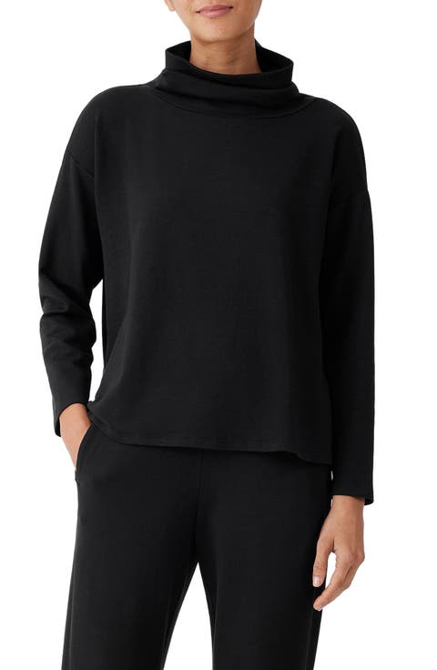 Drapey Funnel Neck Top