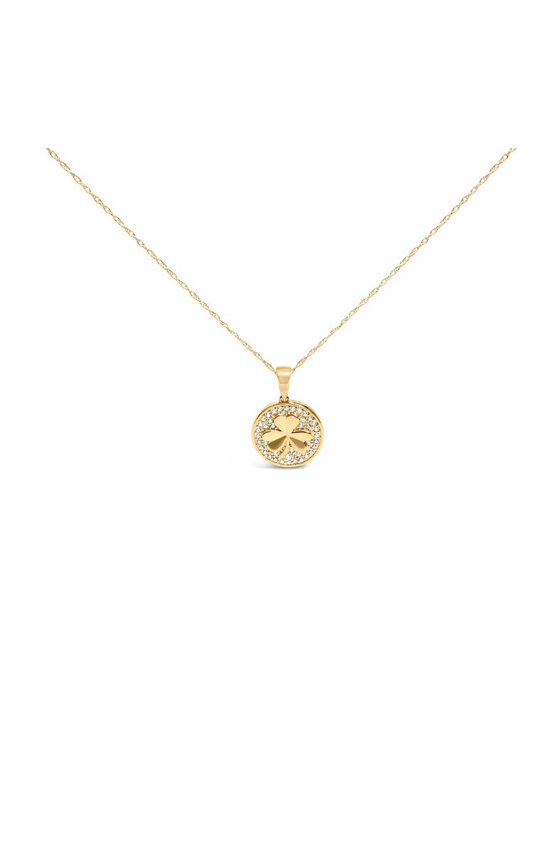 Haus of Brilliance 10K Yellow Gold 3 Leaf Clover 1/6 Cttw Diamond Pendant Necklace, Main, color, Yellow Gold