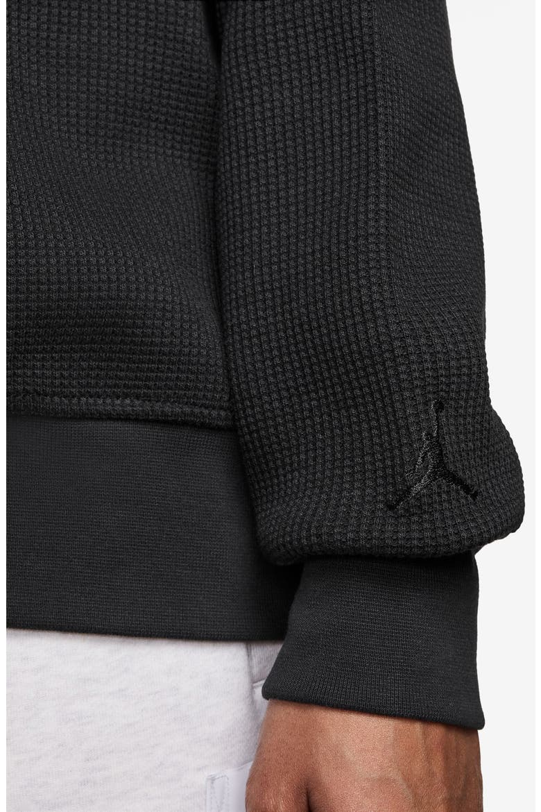 Flight Long Sleeve Waffle Knit Top, Alternate, color, BLACK
