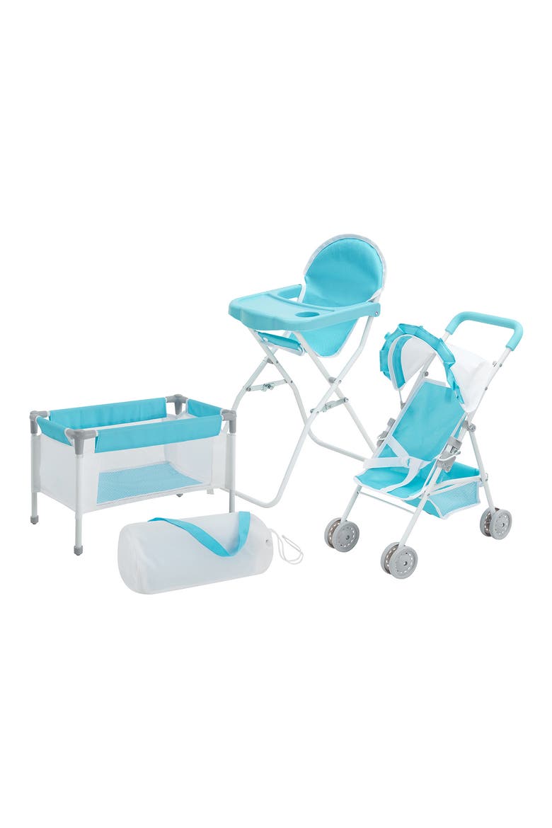 Olivia's Little World Baby Doll 3-in-1 Nursery Set, Alternate, color, BLUE