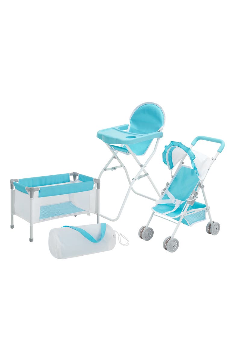 Teamson Kids Olivia's Little World Baby Doll 3-in-1 Nursery Set, Alternate, color, Blue