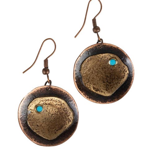 Adrift - Hammered Copper Earrings