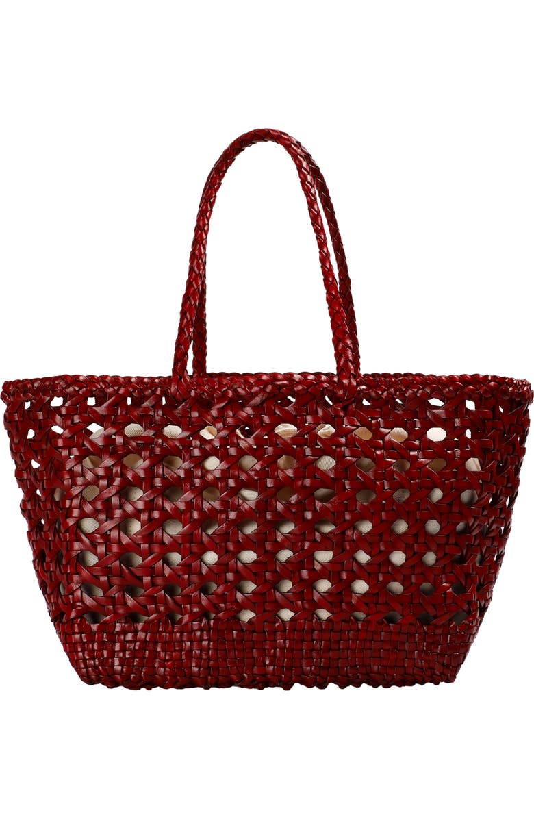 Scalpers Braided Leather Bag, Alternate, color, Darkred