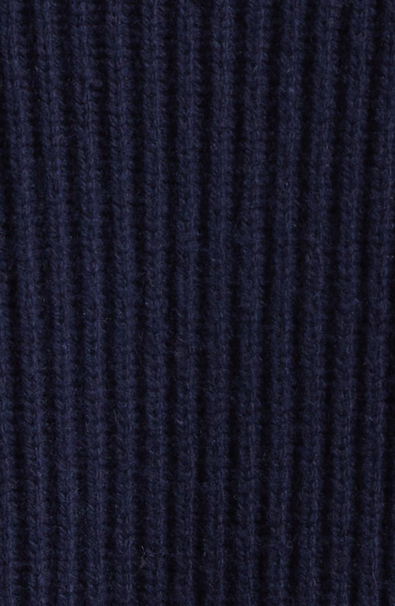 Ramy Brook Vivietta Faux Fur Trim Wool Blend Cardigan, Alternate, color, Navy