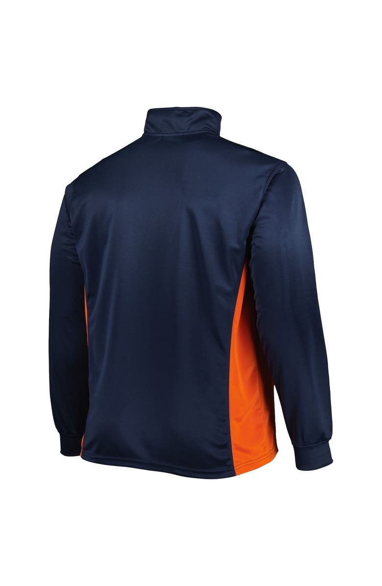 PROFILE Men's Navy Chicago Bears Big & Tall Quarter-Zip Top, Alternate, color,
