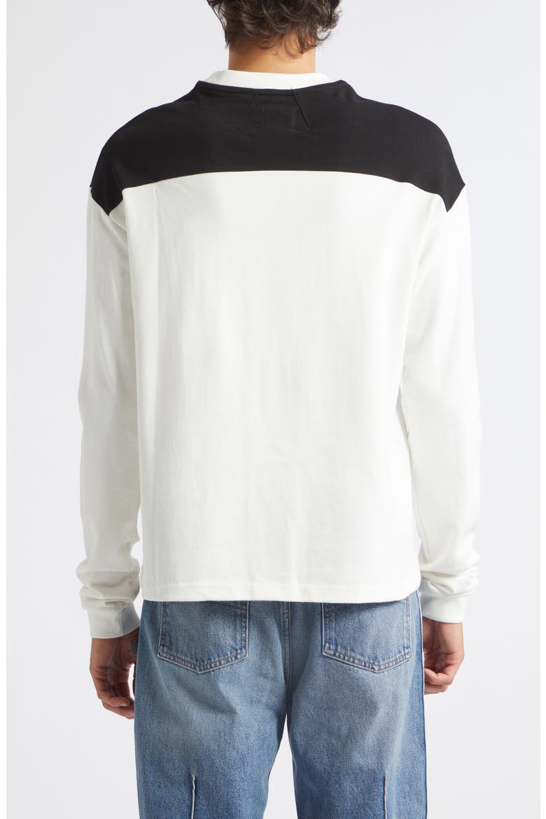Racing Panel Long Sleeve Graphic T-Shirt, Alternate, color, WHITE/ BLACK/ RED