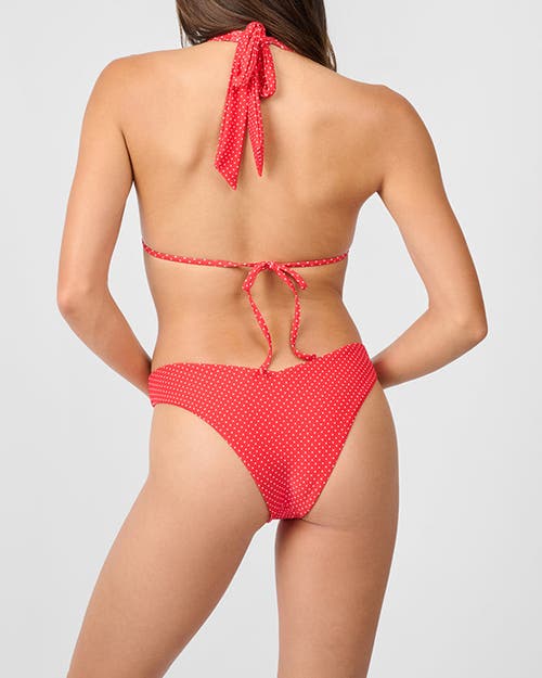 Weworewhat Halter Bikini Top In Red