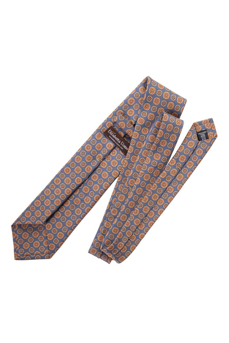 Claudius - Extra Long Printed Silk Tie for Men, Alternate, color, Venetian Blue