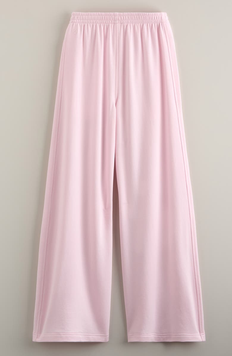 Zella Girl Kids' Low Key Wide Leg Sweatpants, Alternate, color, Pink Oasis