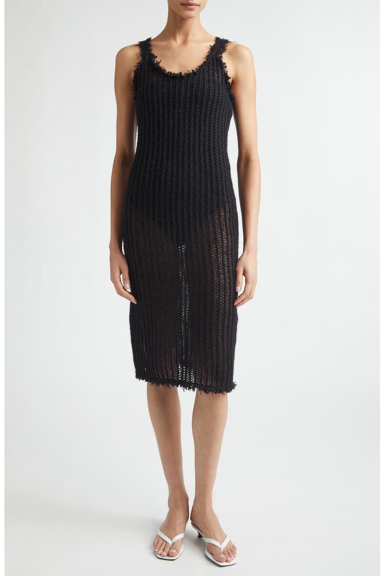 Mohair & Wool Blend Tank Sweater Dress, Main, color, BLACK