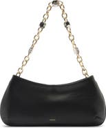 Arezzo Small Luna Baguette Leather Shoulder Bag