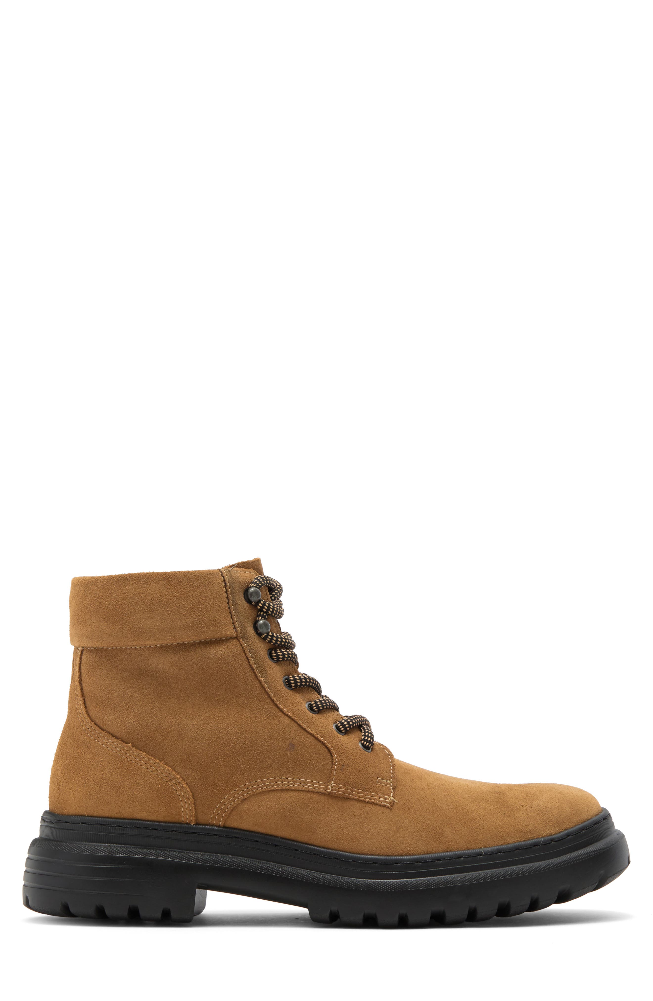 Johnston & Murphy Hutson Plain Toe Boot, Alternate, color, Camel Suede