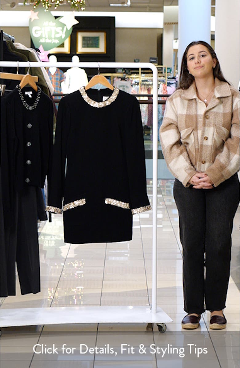 Adi Floral Embellished Long Sleeve Minidress, sales video thumbnail