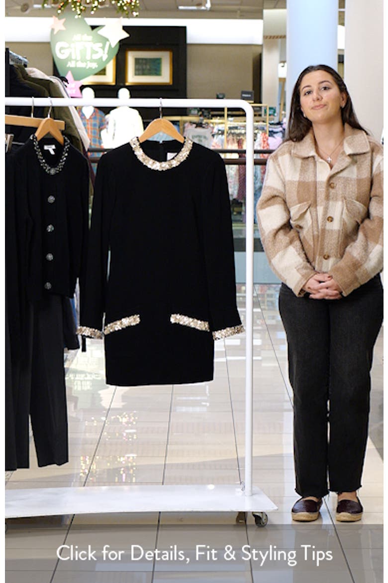Adi Floral Embellished Long Sleeve Minidress video