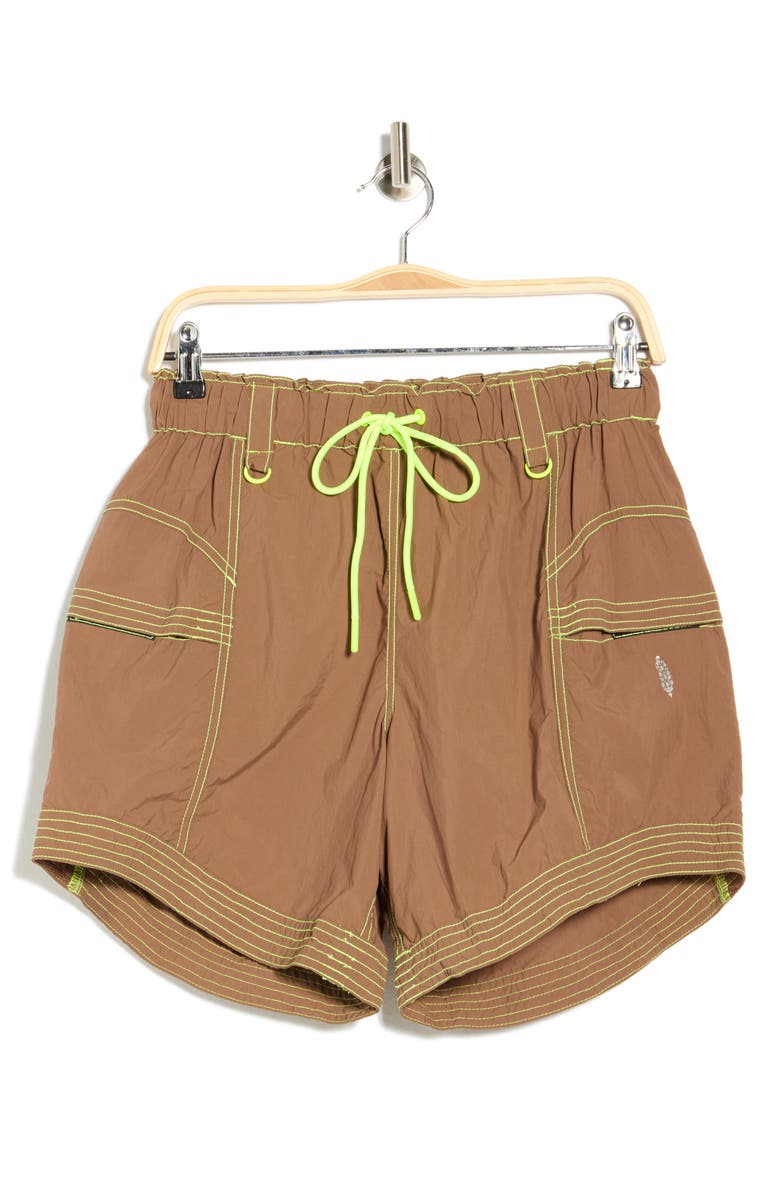 Free People In The Wild Long Shorts, Alternate, color, Black Walnut