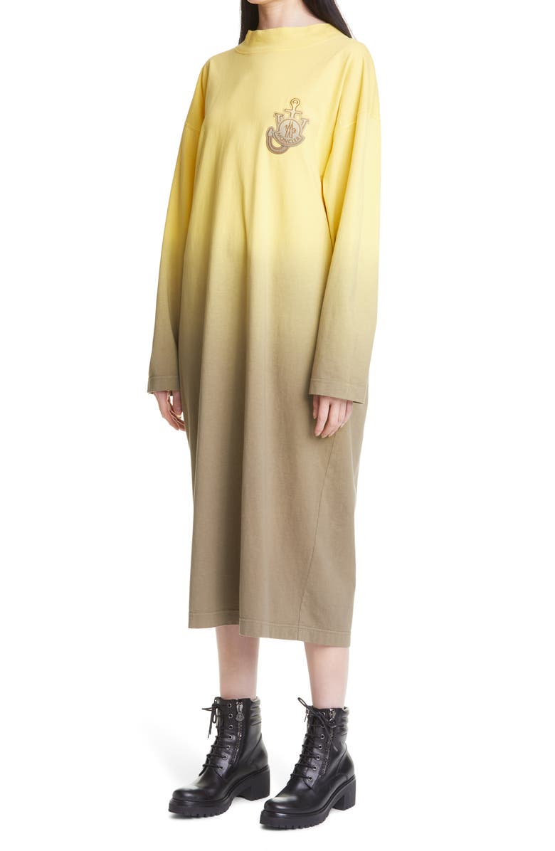 Moncler Genius 1 Moncler JW Anderson Dégradé Dip Dye Long Sleeve Dress, Alternate, color, 