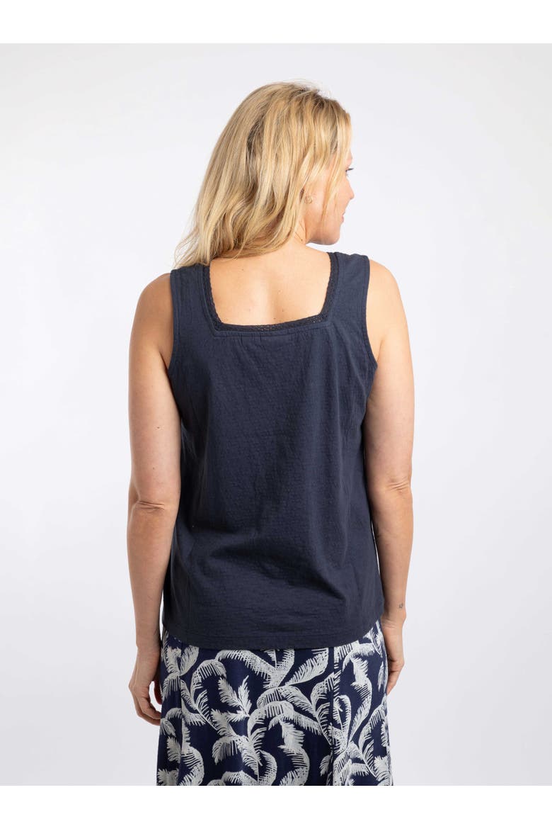 Chelle Square Neck Jersey Vest, Alternate, color, Navy