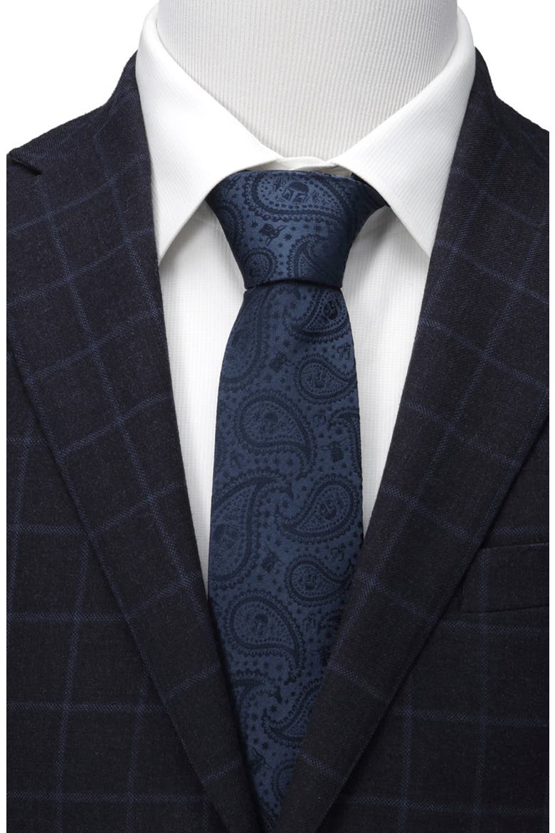 Star Wars™ - The Mandalorian & The Child Paisley Silk Tie, Alternate, color, NAVY