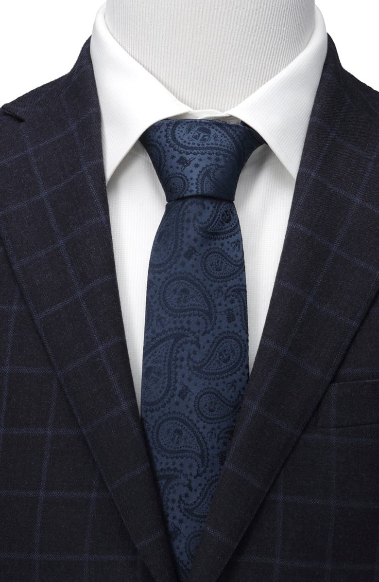 Cufflinks, Inc. Star Wars<sup>™</sup> - The Mandalorian & The Child Paisley Silk Tie, Alternate, color, Navy